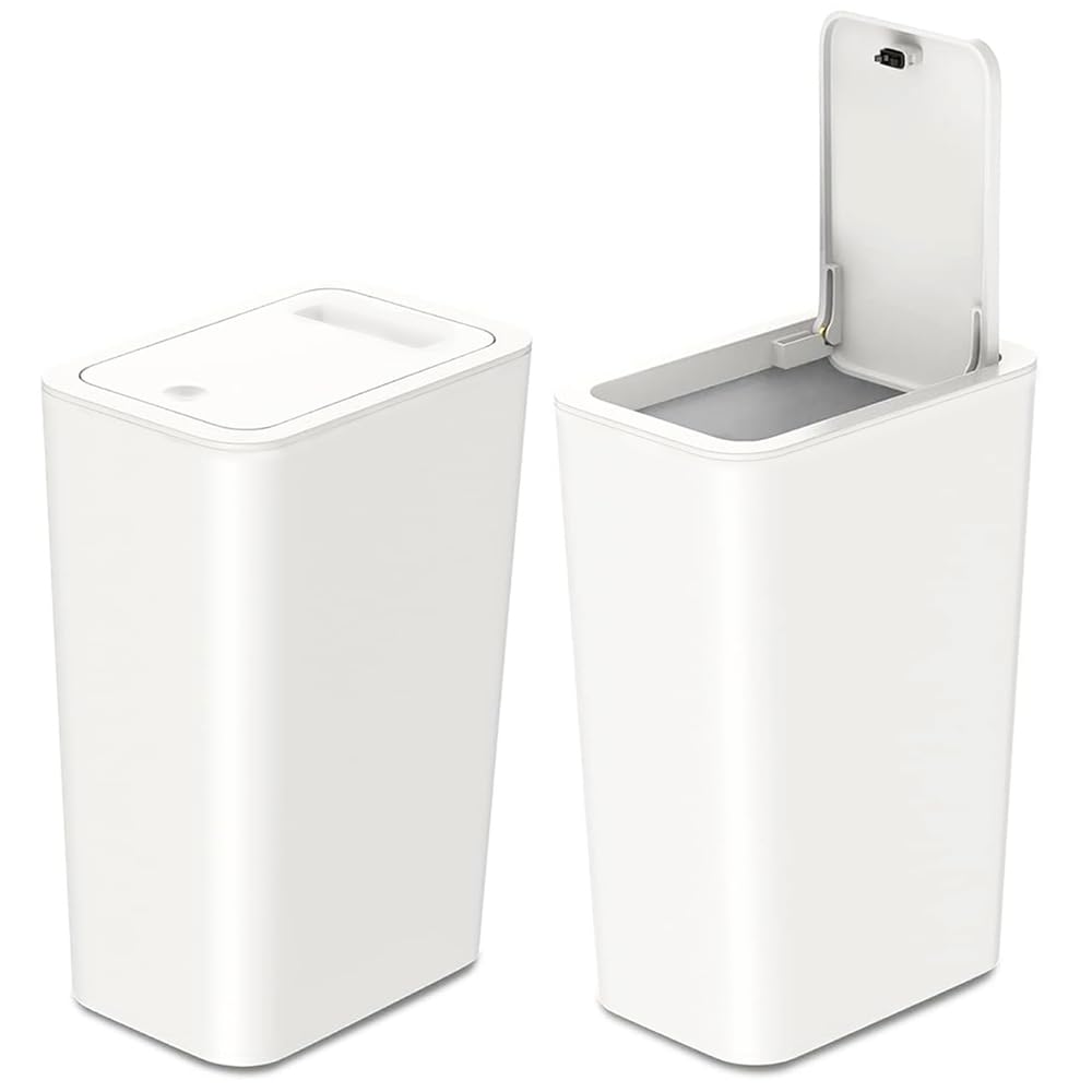 Amazon.com: mzxoo 2 Pack Slim Space-Saving Trash Can with